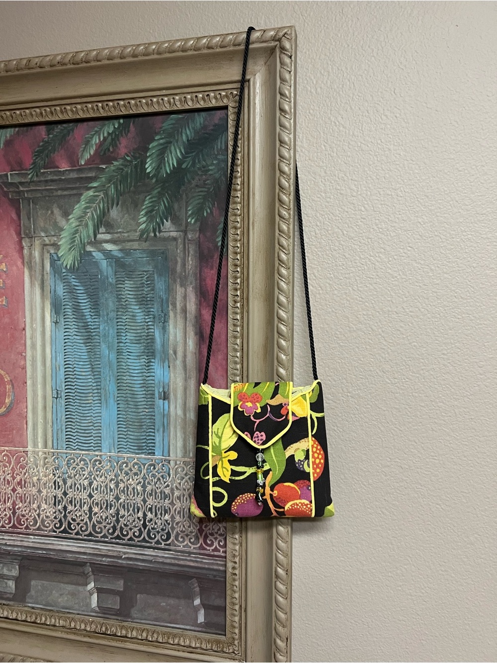 Totes by Tucker Vero Beach…a Black Floral Handmade Crossbody